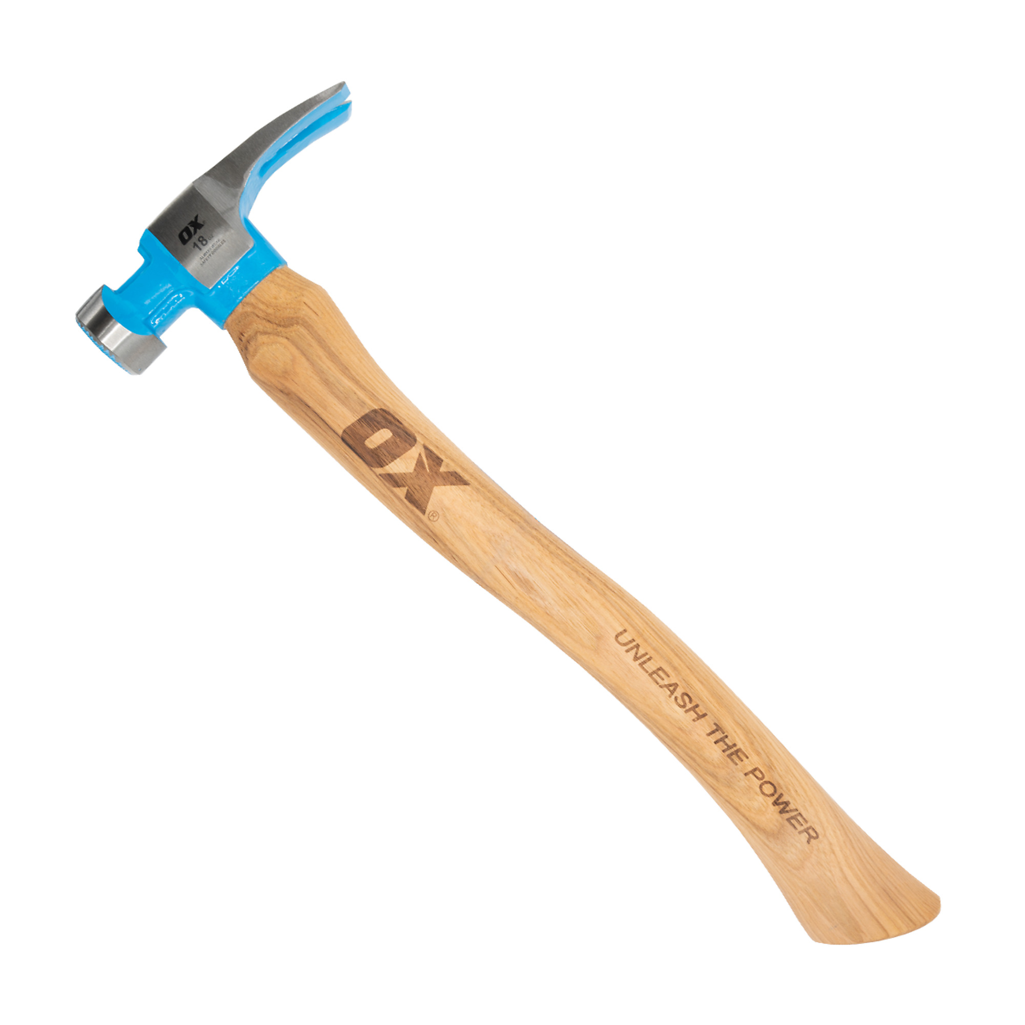 OX Tools, Pro 18oz Milled Face Framing Hammer Hickory Handle, Handle Length 14.5 in, Model# OX-P083318